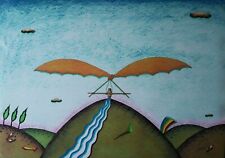 Giuliano Ghelli litografia "Omaggio a Leonardo" 100x70  firmata numerata