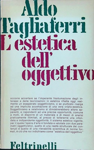 Estetica dell oggettivo - l'estetica, dell'oggettivo