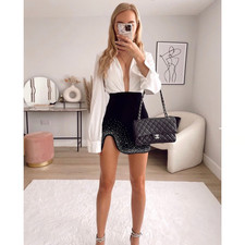 ZARA Minigonna Nera in Velluto