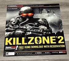 Insegna Poster Videogioco Killzone 2 GameStop Retail Marketing SONY PS3 24”x19,5”