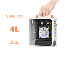 Custodia computer HTPC telaio mini itx argento bianco SGPC K39v3 per i5/R5 2024 NUOVO