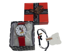 DISNEY TOPOLINO OROLOGIO WATCH + BRACCIALE  SET CON SCATOLA