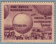 ES1903 Poster francobolli pubblicitari: Metzeler Gum Industrie - Palloncino alluminio