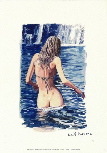 Manara stampa firmata acqua - acqua, 1