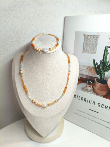 Set elegante con perla barocca - set,