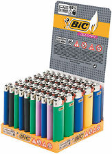 50 Accendini BIC SLIM J23 Colorati Pietrina Medi - Scatola 1  Box Sigillato