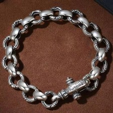 Bracciale uomo vintage argento