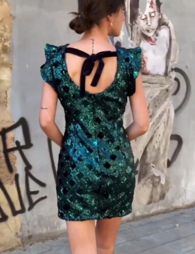 Zara nuovo abito mini verde - zara,