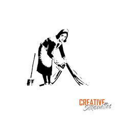 Stencil Banksy Sweep it under