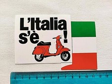 L'ITALIA S'E' VESPA PIAGGIO ADESIVO ANNI 80 80s OLD STICKER VINTAGE ORIGINAL