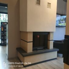 Caminetto a legna Anversa palazzetti con monoblocco 78 frontale con motore