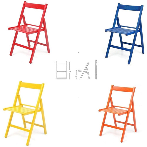 Sedie colorate pieghevole in - sedie,