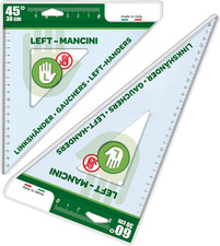 - Set Di 2 Squadrette per MANCINI N Plastica Coppia Squadre Disegno Da 60° E 45°