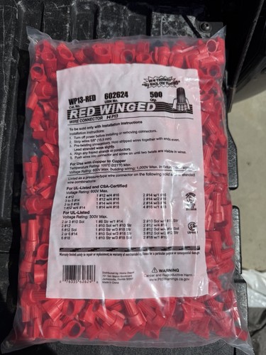 500 qtà dadi filo alato - qtà, rosso
