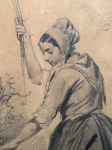 Bella disegno antico ritratto - antico,