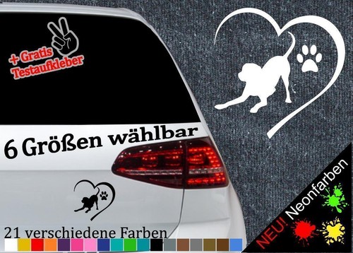 Adesivo cuore labrador - , -6