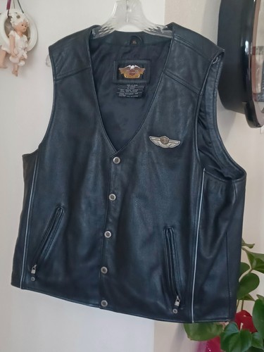 Gilet pelle nero - , vintage
