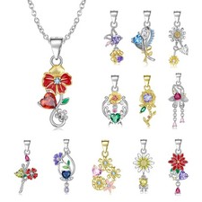 Collana con ciondolo fiori