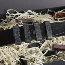 6 Pezzi Passanti per Cintura in Pelle Neri PU Accessori Fibbia