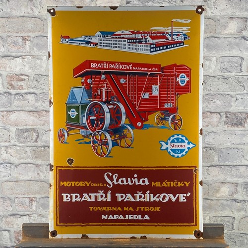 Insegna smaltata slavia - insegna,