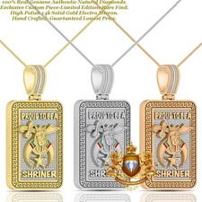 Diamante originale 0,82 ctw. Ciondolo Charm Massone Massonico Santuari Maestri Massoni