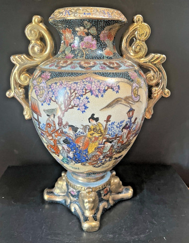 Satsuma grand vase faïence - satsuma,