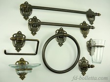 Set da bagno ottone brunito in