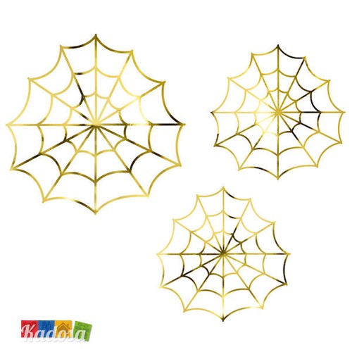 Decorazioni ragnatela oro - 3,