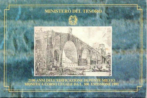 Rep italia 500 lire 1991 - italia,