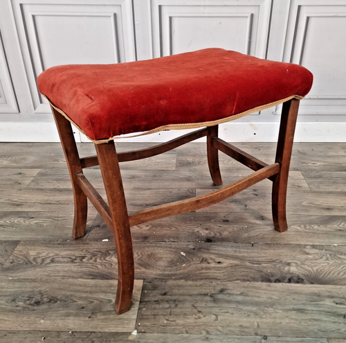 Sgabello imbottito vintage - ,