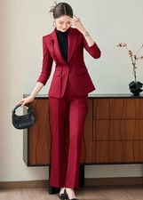 Tailleur Rosso Donna Elegante