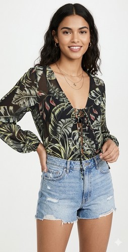Body zara stampa palma - body,