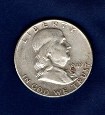 STATI UNITI D'AMERICA 1949 Mezzo dollaro Franklin qualità BB