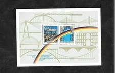 Deutsche bundespost Germania foglietto 1990 friedlicher aufbruch zur deutschen