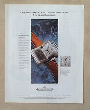 C444-Advertising Pubblicità-1999- JAEGER LE COULTRE REVERSO DUOFACE