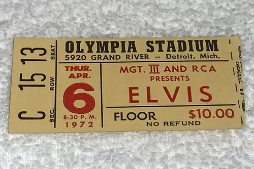 Elvis presley 1972 biglietto - elvis,