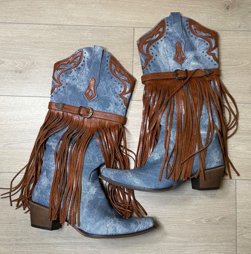 Stivali cowboy donna - , frange