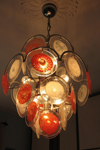 Lampadario venini vetro di - lampadario,