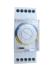 Perry 1IO0022 Interruttore Orario Analogico 2 Moduli a Cavalieri con Riserva 