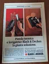 Pubblicità Pistola termica e levigatrice Black&Decker (1988)