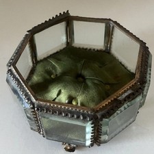 🔴  Espositore orologio tasca bronzo cofanetto porta gioie portagioielli antico