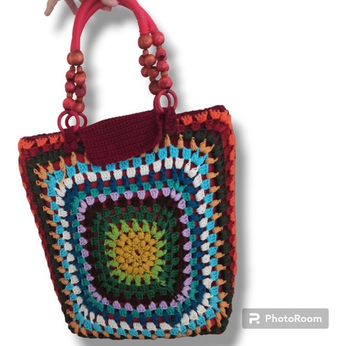 Borsa crochet lana - fatta, a
