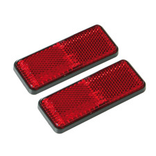 CATARIFRANGENTI ADESIVI RETTANGOLARI AUTO MOTO 90X35MM ROSSO OMOLOGATI 2PZ