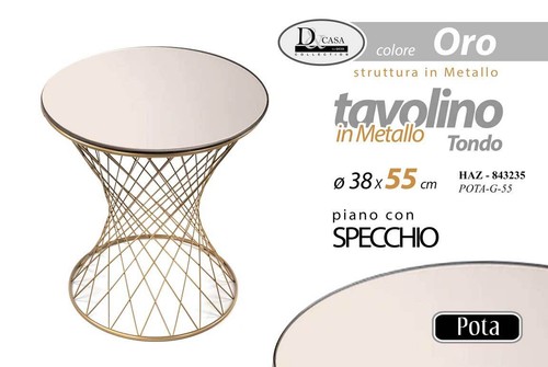 Tavolino oro specchio - oro, tavolo