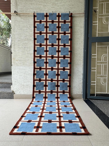 Runner lana boho blu - in,