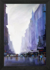 City Street at Morning poster