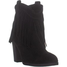 Splendido stivaletto con frange Carden scamosciato nero taglia US 6,5 M