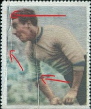 bh37 rara figurina originale card quiz calendario 1952 n 47 pieghe