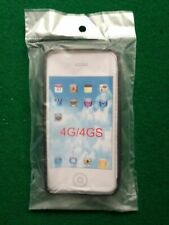 COVER custodia case x iPHONE 4 4s NERO FUME' TRASPARENTE in GOMMA GEL SILICONE