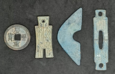 Lotto di 4 monete antiche spada cinese di rame da collezione